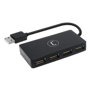 HUB UNNO TEKNO 4 PUERTOS USB 2.0 NEGRO