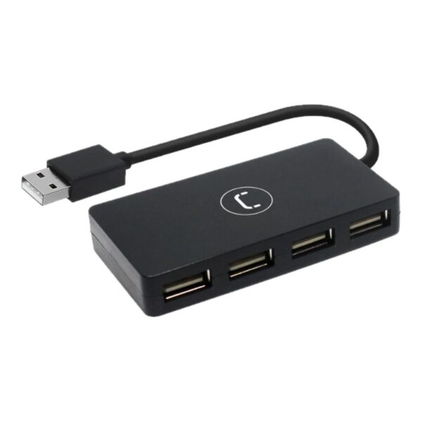HUB UNNO TEKNO 4 PUERTOS USB 2.0 NEGRO
